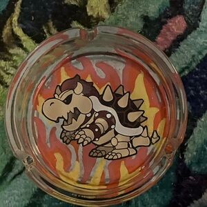 Bowser Themed Glass Ashtray